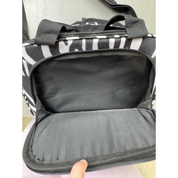 Rockland Zebra Print Carry On Bag Travel Weekender Overnight Duffle Tote - Picture 3 of 7